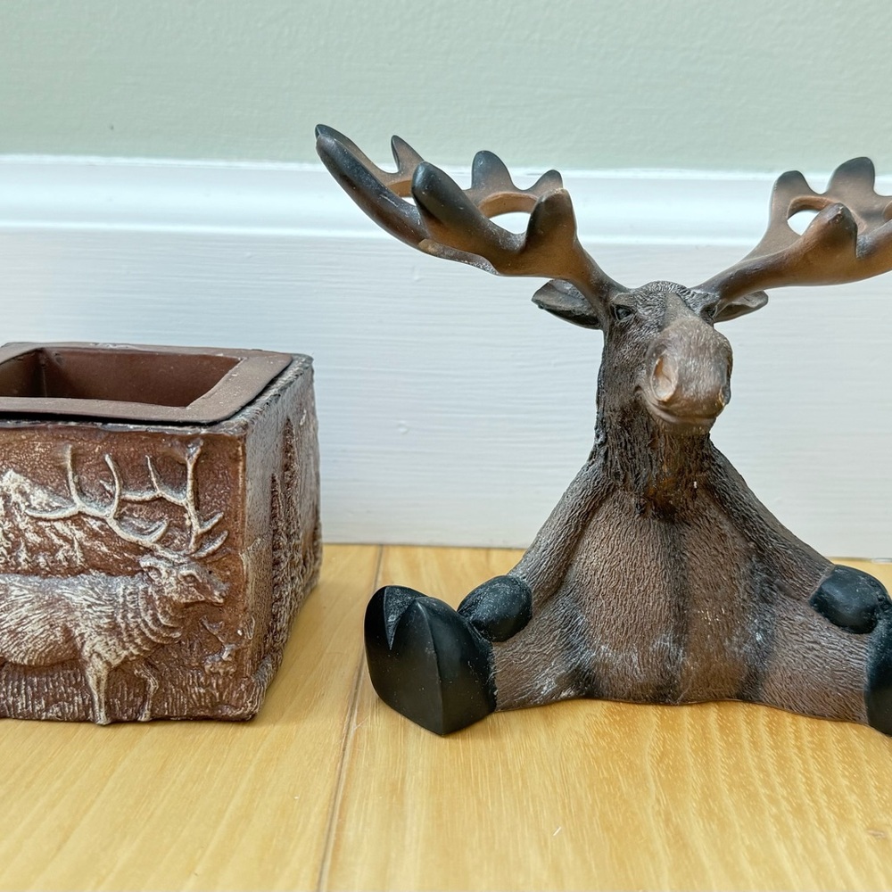 Moose toothbrush  holder and candle votive